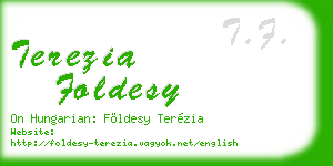 terezia foldesy business card