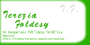 terezia foldesy business card